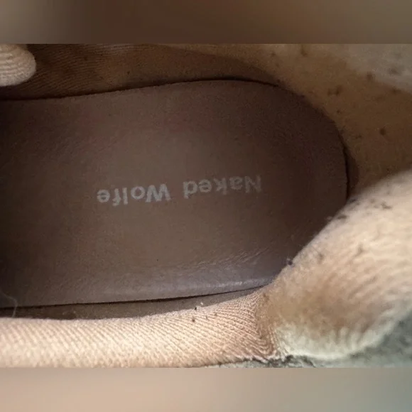 Naked Wolfe Sporty Platform Sneakers Taupe Suede Y2K Chunky Minimalist 90s - Picture 10 of 13